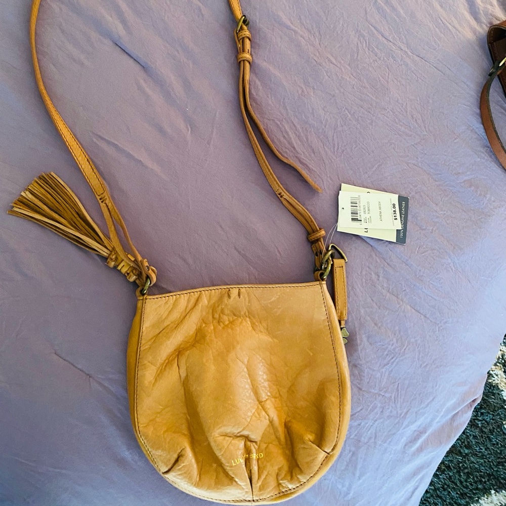 NWT Athena Lucky Brand Leather Crossbody